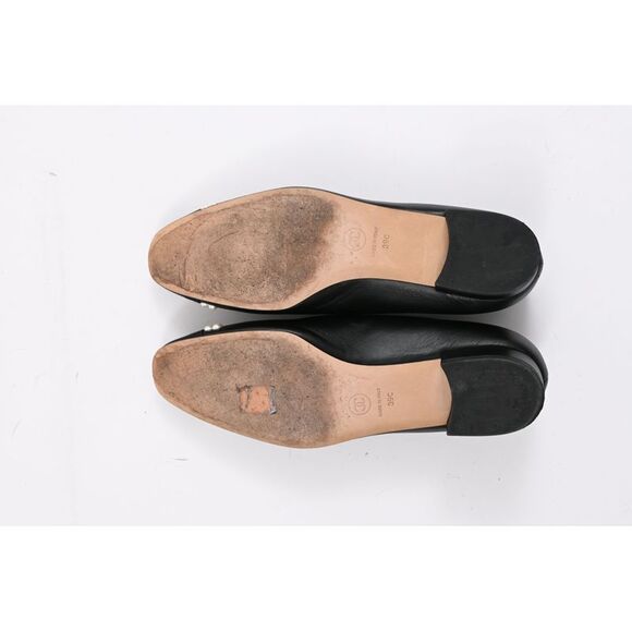 Chanel Cap-Toe Pearl Detail Ballet Flats in Black Leather - Picture 6 of 8